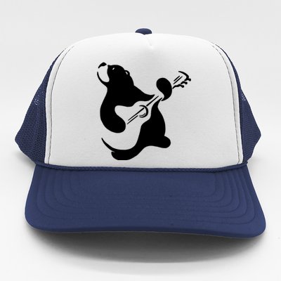 Bear Rocks Playing Guitar Trucker Hat