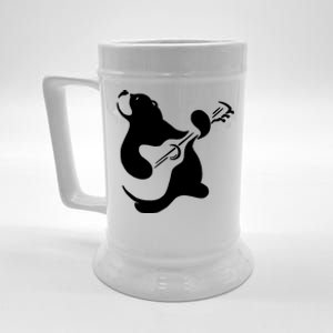 Bear Rocks Playing Guitar Beer Stein