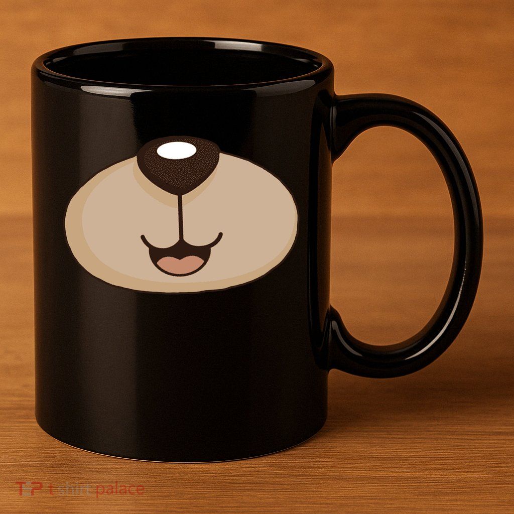 Bear Smiling Face 11oz C Handle Ceramic Mug
