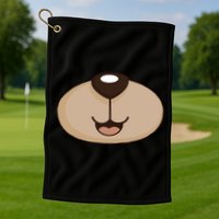 Bear Smiling Face Golf Towel