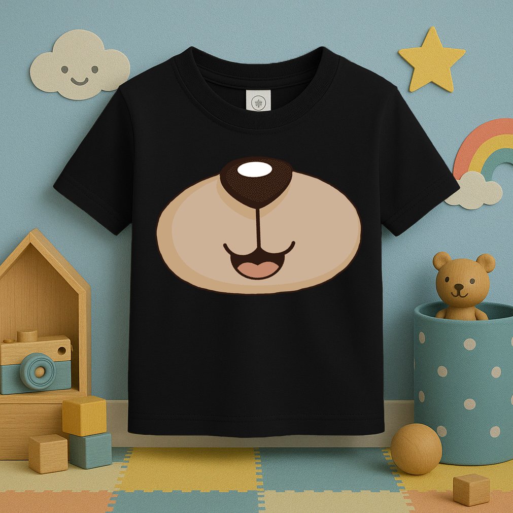 Bear Smiling Face Toddler T-Shirt