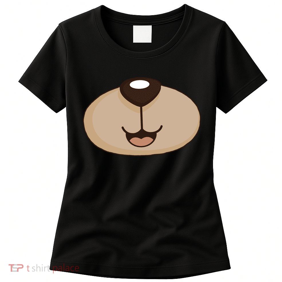 Bear Smiling Face Womens T-Shirt