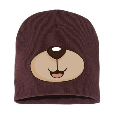 Bear Smiling Face Short Acrylic Beanie