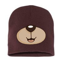 Bear Smiling Face Short Acrylic Beanie