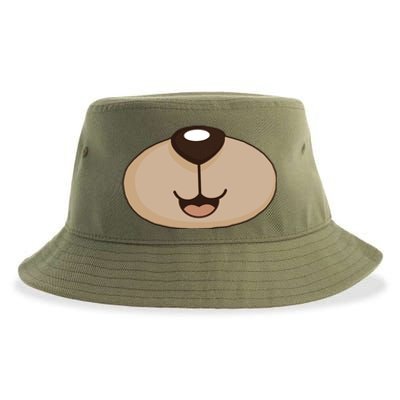 Bear Smiling Face Sustainable Bucket Hat