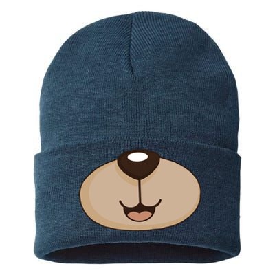 Bear Smiling Face Sustainable Knit Beanie