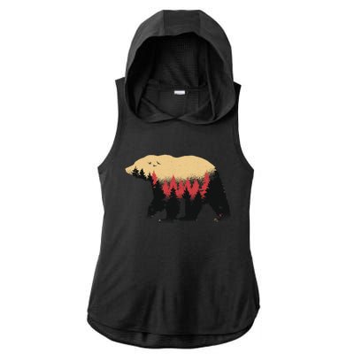 Bear Trees Ladies PosiCharge Tri-Blend Wicking Draft Hoodie Tank