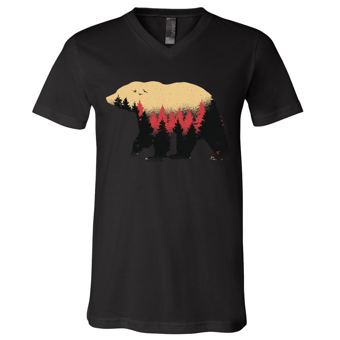 Bear Trees V-Neck T-Shirt