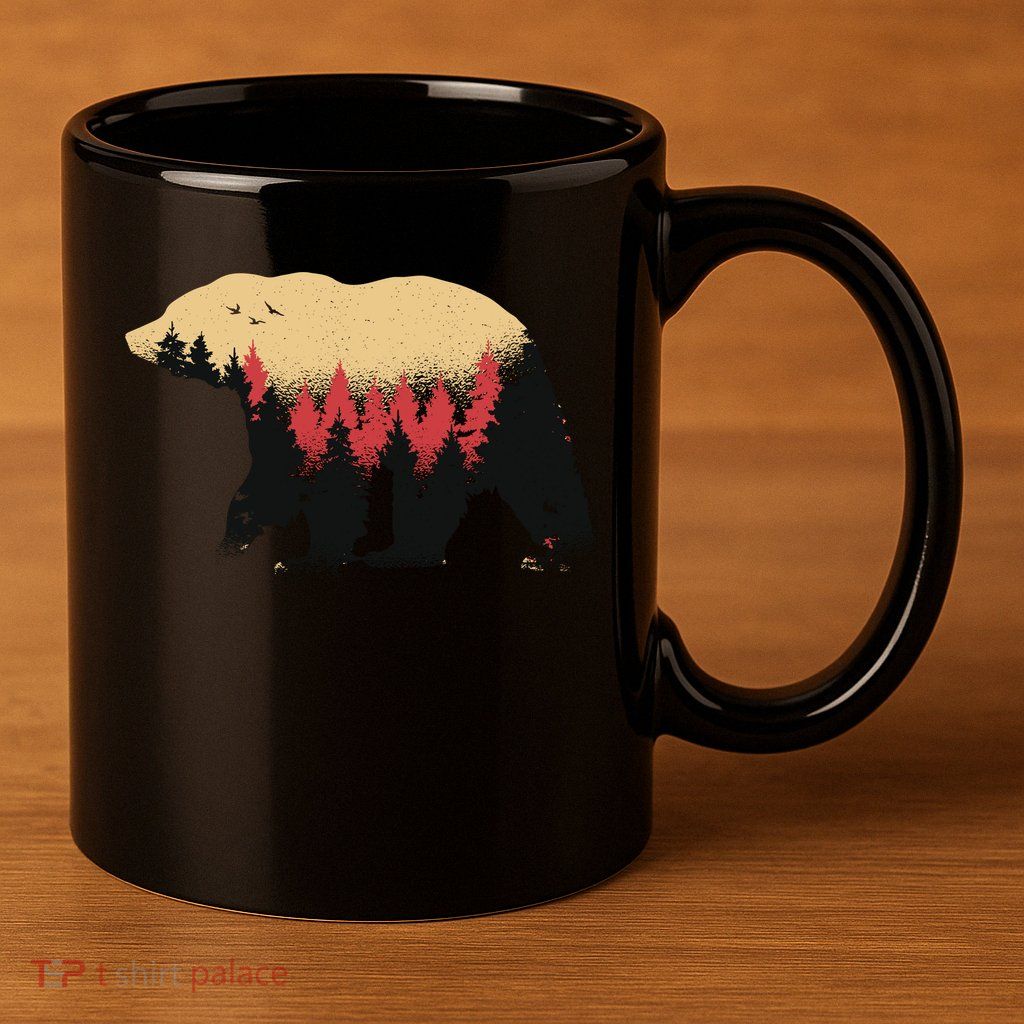 Bear Trees 11oz C Handle Ceramic Mug