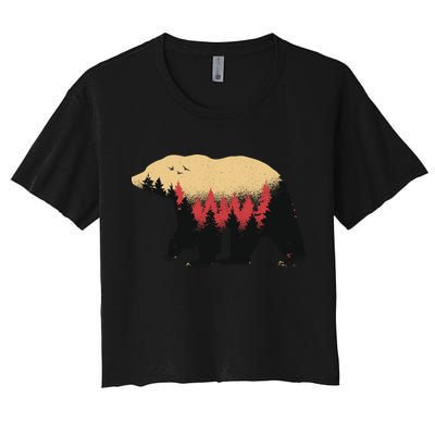 Bear Trees Crop Top