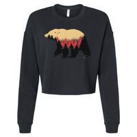 Bear Trees Cropped Pullover Crew