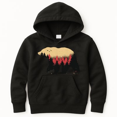 Bear Trees Kids Hoodie