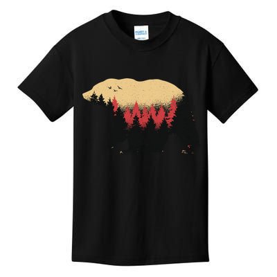 Bear Trees Kids T-Shirt