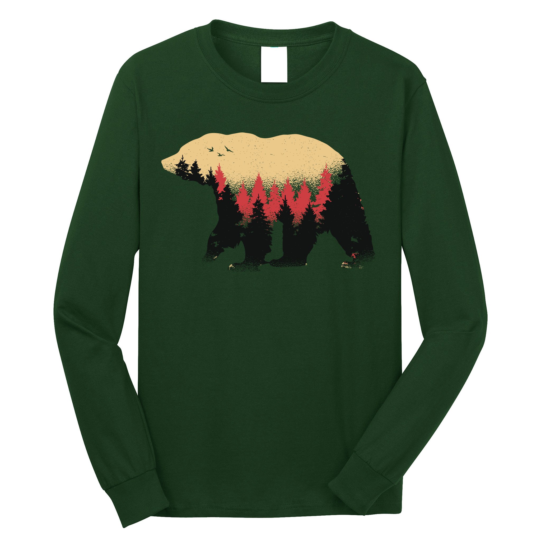 Bear Trees Long Sleeve Shirt
