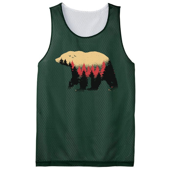 Bear Trees Mesh Reversible Basketball Jersey Tank