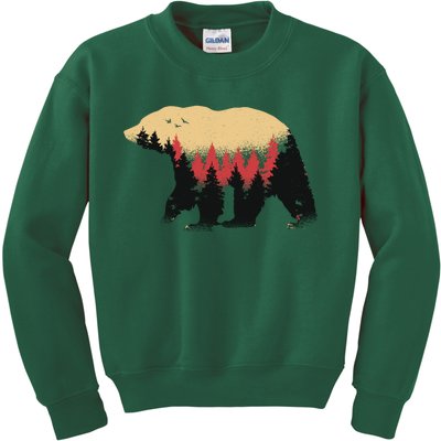 Bear Trees Kids Sweatshirt