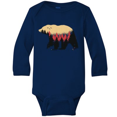 Bear Trees Baby Long Sleeve Bodysuit