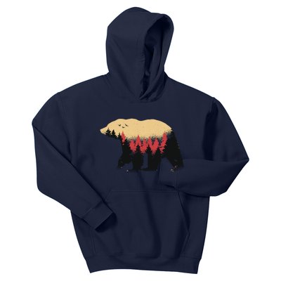 Bear Trees Kids Hoodie