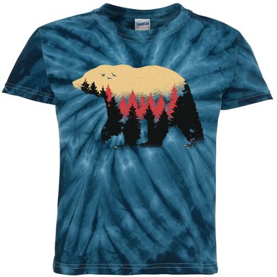 Bear Trees Kids Tie-Dye T-Shirt