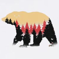 Bear Trees Garment-Dyed Sweatshirt
