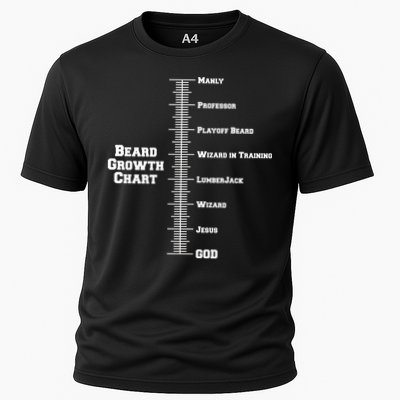 Beard Growth Ruler Funny Man To God Chart Cooling Performance Crew T-Shirt