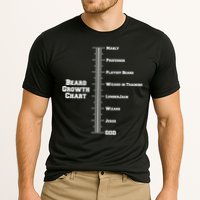 Beard Growth Ruler Funny Man To God Chart Performance Shirt