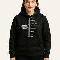 Beard Growth Ruler Funny Man To God Chart Hoodie