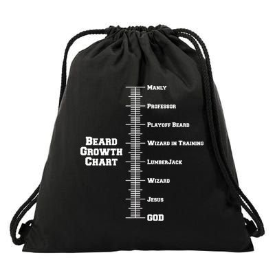 Beard Growth Ruler Funny Man To God Chart Drawstring Bag