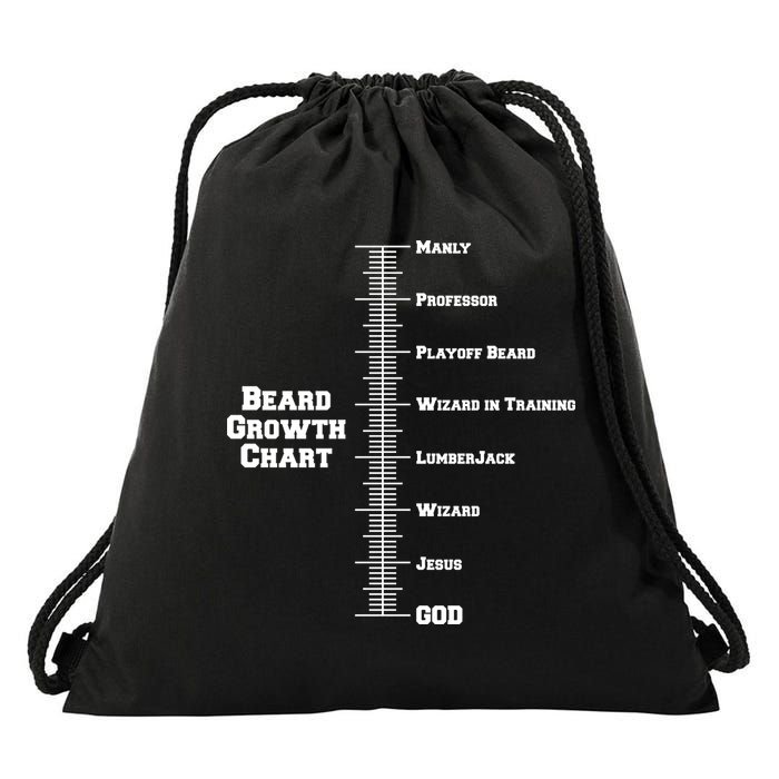 Beard Growth Ruler Funny Man To God Chart Drawstring Bag