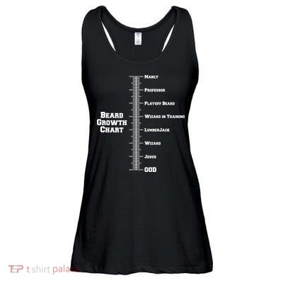 Beard Growth Ruler Funny Man To God Chart Ladies Essential Flowy Tank