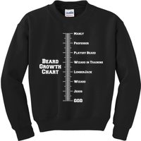 Beard Growth Ruler Funny Man To God Chart Kids Sweatshirt