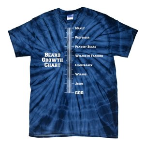 Beard Growth Ruler Funny Man To God Chart Tie-Dye T-Shirt