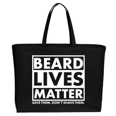 Beard Lives Matter Cotton Canvas Jumbo Tote