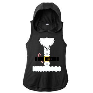 Beard Santa Claus Costume Suit Ladies PosiCharge Tri-Blend Wicking Draft Hoodie Tank