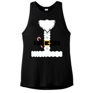 Beard Santa Claus Costume Suit Ladies PosiCharge Tri-Blend Wicking Tank