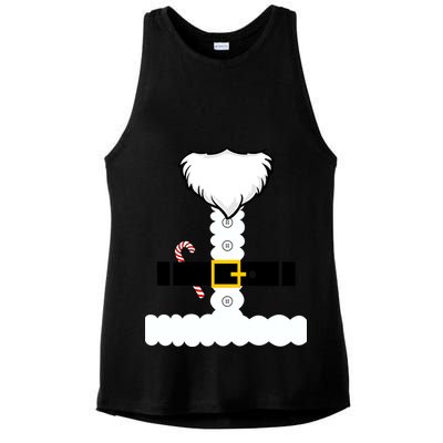 Beard Santa Claus Costume Suit Ladies PosiCharge Tri-Blend Wicking Tank