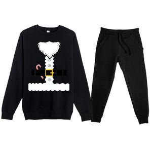 Beard Santa Claus Costume Suit Premium Crewneck Sweatsuit Set