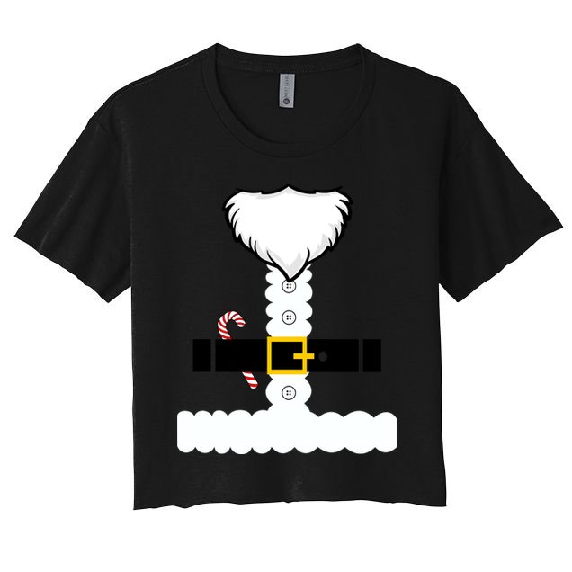 Beard Santa Claus Costume Suit Crop Top