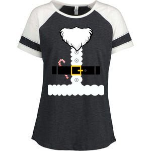 Beard Santa Claus Costume Suit Enza Ladies Jersey Colorblock Tee