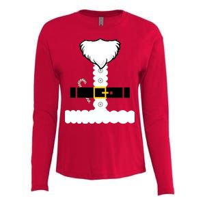 Beard Santa Claus Costume Suit Womens Cotton Relaxed Long Sleeve T-Shirt