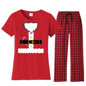 Beard Santa Claus Costume Suit Women's Flannel Pajama Set