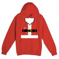 Beard Santa Claus Costume Suit Premium Pullover Hoodie