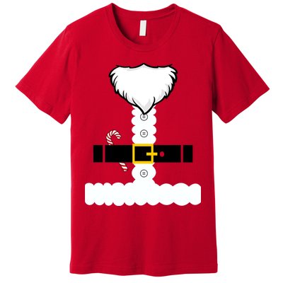 Beard Santa Claus Costume Suit Premium T-Shirt