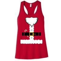 Beard Santa Claus Costume Suit Women's Racerback Tank