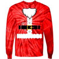 Beard Santa Claus Costume Suit Tie-Dye Long Sleeve Shirt