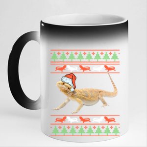 Bearded Dragon Christmas 11oz Black Color Changing Mug