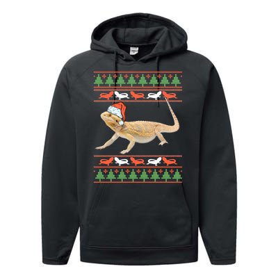 Bearded Dragon Christmas Performance Fleece Hoodie