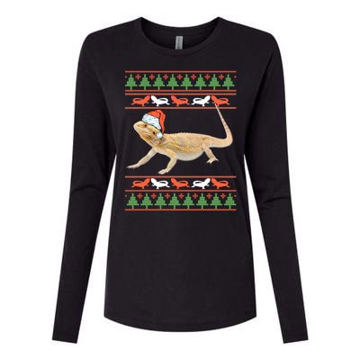 Bearded Dragon Christmas Womens Cotton Relaxed Long Sleeve T-Shirt