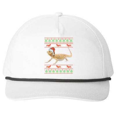 Bearded Dragon Christmas Snapback Five-Panel Rope Hat