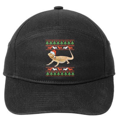 Bearded Dragon Christmas 7-Panel Snapback Hat